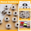LOKUNN 50 Pcs Metal Bobbins, Metal Sewing Machine Bobbins Metal