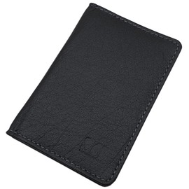 MJ-Design-Germany Buffalo Leather Credit Card Case / Business Card Case with RFID & NFC Protection (Black), black, Credit card sleeve