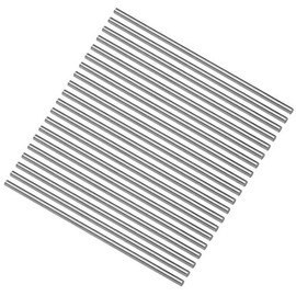 uxcell Round Steel Rod, 3mm HSS Lathe Bar Stock Tool 100mm Long, for Shaft Gear Drill Lathes Boring Machine Turning Miniature Axle, Cylindrical Pin DIY Craft Tool, 20pcs