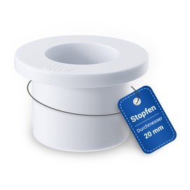 AQUADE PVC End Cap 20 mm Fitting Pipe End Cap Pipe Plug Sealing Plug for Drain Sleeve Plug End Cap Plug Socket Pipe Channel End Closure Plug Fitting