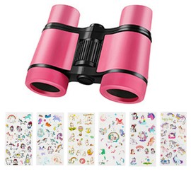 Binoculars Kids and Shockproof Kids Binoculars for Girls Educational Toys for 3-7 Year Old Girl Gifts Durable Outdoor Gear Birthday Gifts Toys for 6 Years Old Girls and Boys Pink