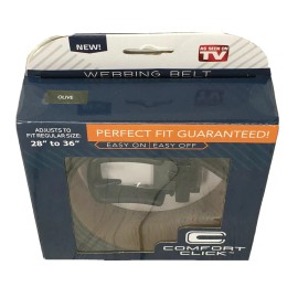 Perfect Fit Comfort Click Men's Adjustable Perfect Fit Ratchet Belt Olive 28" TO 36"