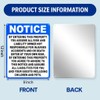 2 Pcs Not Responsible for Accidents or Injuries Sign, 9