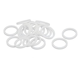 sourcingmap PTFE Flat Washers 20mm OD 16mm ID 2mm Thickness Sealing Gasket for Faucet Pipe Water Hose, White, Pack of 20