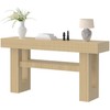Bigbiglife 63" Fluted Console Table, Natural Oak