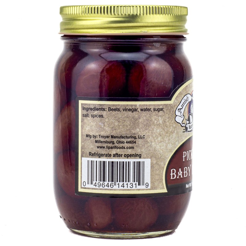 Amish Wedding All Natural Pickled Baby Beets 15 Ounces (Pack