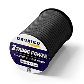 Bungee Cord Elastic Shock Cord, 8mm x 15M Black