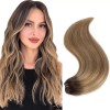 BHF HAIR Extensiones Cabello Natural Marrón Oscuro A Marrón 14in