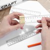 3 Pack 15cm Clear Ruler 6 in Small Ruler Plastic