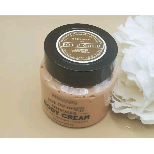 Beekman 1802 Pot Of Gold Shimmer Body Cream 8.oz New