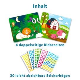 Skillmatics Artistic Activity - Dots Fun! Animals, Low Waste Sticker Activity for Children, Craft Sets, Gifts for Boys and Girls 3, 4, 5, 6, 7 Years, Travel Activity for Toddlers