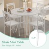 VECELO Metal Dining Chairs Set of 4, Steel Legs and