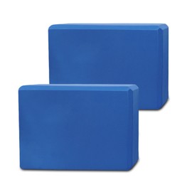 Yoga Blocks, High Density Yoga Bricks 2 Pack, Lightweight EVA Foam blocks for Yoga, Pilates, Meditation - Yoga Accessories for Stability, Balance, Deepen Stretches (Dark Blue, 2PCS)