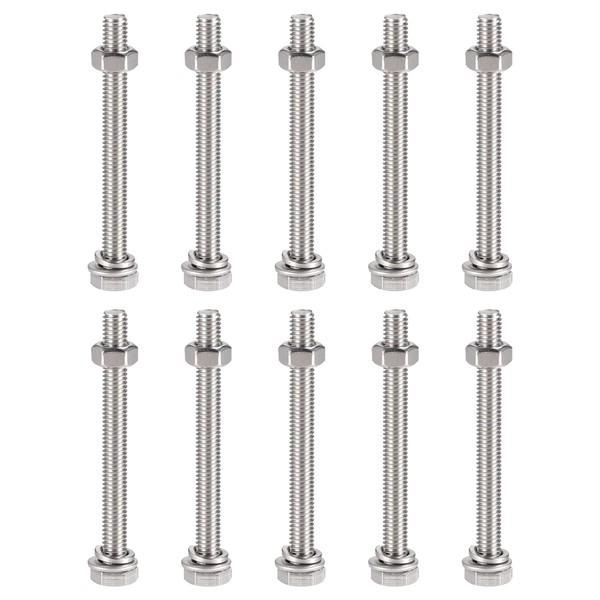 sourcing map M6 x 65mm Hex Head Screws Bolts, Nuts,