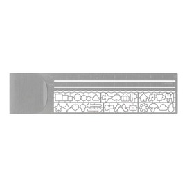 Midori 42229006 Clip Ruler, Silver