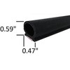 Weather Stripping D Shape, Fits Gap 0.3-0.44 inch (7-12mm), Length
