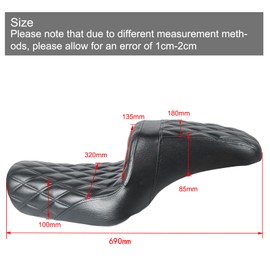 MOJILIN Motorcycle Seats fit Sportster Seat for Harley Sportster 883 1200 X48 Iron883 XL883N 2009-UP Seventy two Forty Eight Front Rear Driver Passenger Seat Two Up seat for 3.3up-4.5 GAL Fuel Tanks