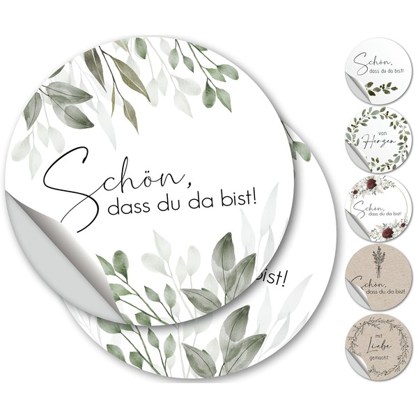 100 Stickers Schön dass du da bist - Sticker schön