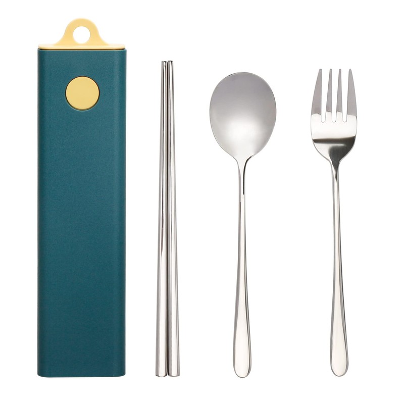 Exzact Cutlery Set in a Case - Chopsticks Spoon Fork