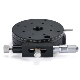 A Linear Rotating Stage, Series Rotate Positioners - High Precision Manual Adjustment Rotating Stage with Micrometer Head - Aerospace Aluminum Alloy Material for Semiconductor Testing