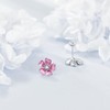 Pink Flower Earrings for Women Sterling Silver Pink Cherry Blossom