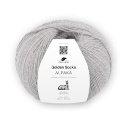 Pro Lana Golden Socks Alpaca, 100 g/390 m, 70% Alpaca, 30% Polyamide, 4-Ply Super Soft Sock Wool (91 Light Grey Mel.)