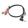 kenable Right Angle 3.5mm Stereo Jack to 2 RCA Phono