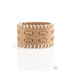 Paparazzi Mens bracelet WEST SIDE STORY brown suede NEW