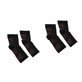 Baluue 2 Pairs Foot Splint Plantar Compression Socks Elastic Ankle Support Socks Size s
