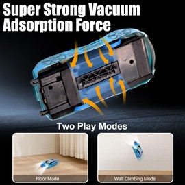 OBEST Remote Controlled Wall Climbing Car, 360° Rotation Wall Climbing Vehicle, Vehicles that Can Crawl on Walls and Ceilings, Portable Car for Children with Programming and Automatic Presentation