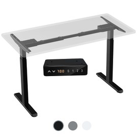 AIMEZ0 Dual Motor Sit Stand Desk Adjustable Electric Standing Desk Frame with LCD Touch Screen Adjustable Height 27.4-45.6 inches for Home & Office Table (Frame Only) Black