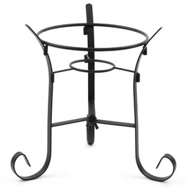 VOREEN 10" Gazing Ball Stand, Metal Gazing Globe Stand for 8-12 Inch Garden Gazing Globe, Outdoor Décor Garden Yard Accessories, Black