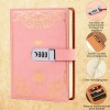 Agenda De Cuero Con Candado Diario Personal 150 Hojas +calco