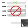 SLshiBo Car Replacement Key Shell 3 Buttons Remote Control Type