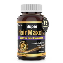 Hair Growth Vitamins with Biotin for Hair Growth for Men and Women | 13 Natural Ingredients for Hair Regrowth for Men & Women | 60 Vegetable Capsules | Herba Hair Maxol 2