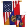 Breeze Decor Armenia US Friendship Garden House Flag Set Regional