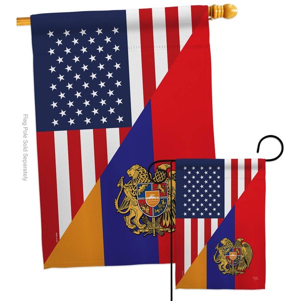 Breeze Decor Armenia US Friendship Garden House Flag Set Regional