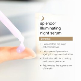 LULLAGE Splendor Srum iluminador nocturno  30 ml  Efecto Rejuvenecedor, Para el rostro con niacinamida y acido hialuronico  Repara, hidrata y aclara  