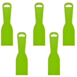 5 Pcs Plastic Putty Knife, 2 Inch Flexible Spackle Knives, Putty Scraper for Taping Drywall Wall Painting, Green