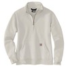 Carhartt Women's Relaxed Fit Midweight Quarter-Zip Mock-Neck Sweatshirt, Malt, Large