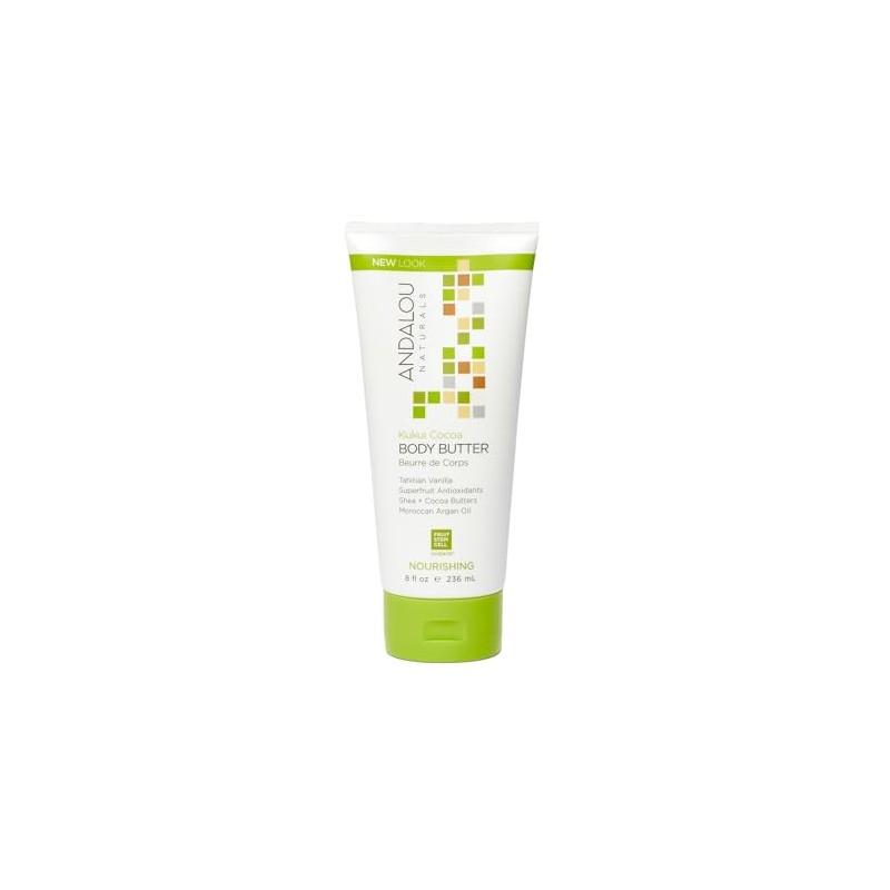 Andalou Naturals Kukui - Manteca corporal nutritiva de cacao, 8