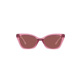 Vogue Eyewear VJ2020 Cat Eye Sunglasses, Transparent Purple/Dark Violet, 48 mm