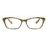 SA106 Womens Rectangular Marble Print Plastic Strength Reading Glasses Leopard