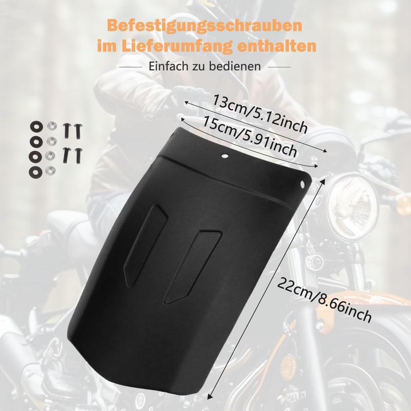 perfeclan Mudguard Extension Mudguard Extension with Mounting Screws, Type A