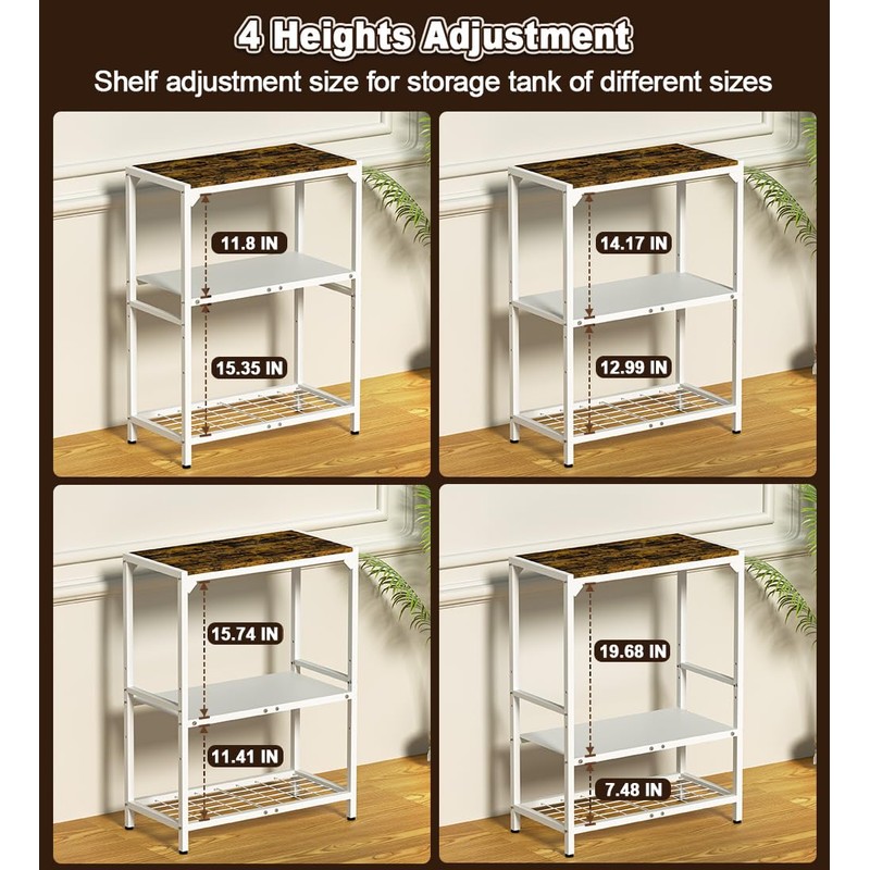 AnBaiMei 20 Gallon Aquarium Stand, Metal Fish Tank Stand with