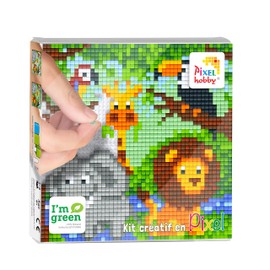 PIXEL PX44001 Pixel Picture for Crafts, 12 x 12 cm, Safari, Colourful, One Size