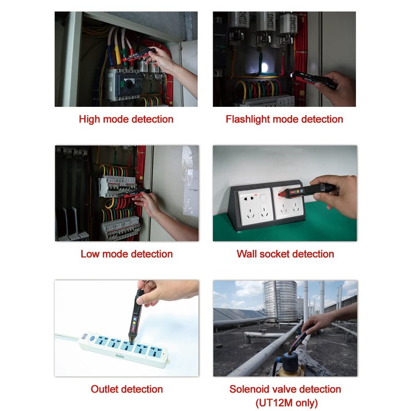 UT12E Voltage Detector Volt Pen AC Tester Pencil Low 24V-1000V,