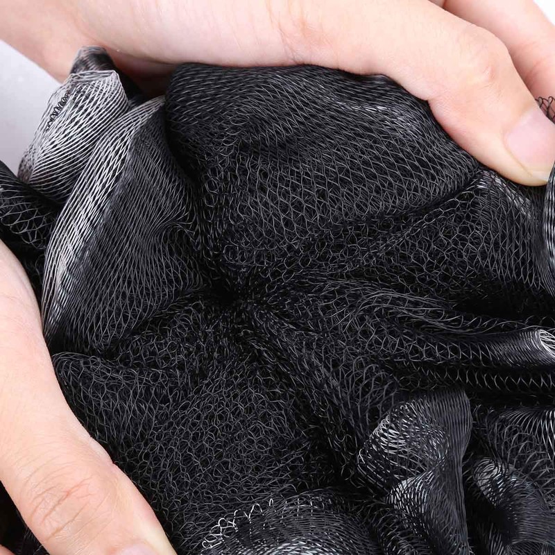 Tbestmax 75g XL Black Loofah Sponge for Exfoliating, Soft Shower