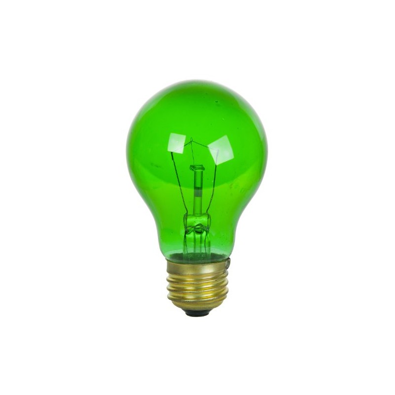 Sunlite A19 Colored Incandescent Light Bulb, 25 Watts, 120 Volts,