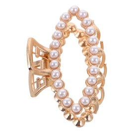 Gatuida Small Pearl Rhinestone Hair Claw Clips Non Slip Decorative Barrettes for Women and Stylish Metal Clamps with Firm Hold for Hair Styling and Everyday Use